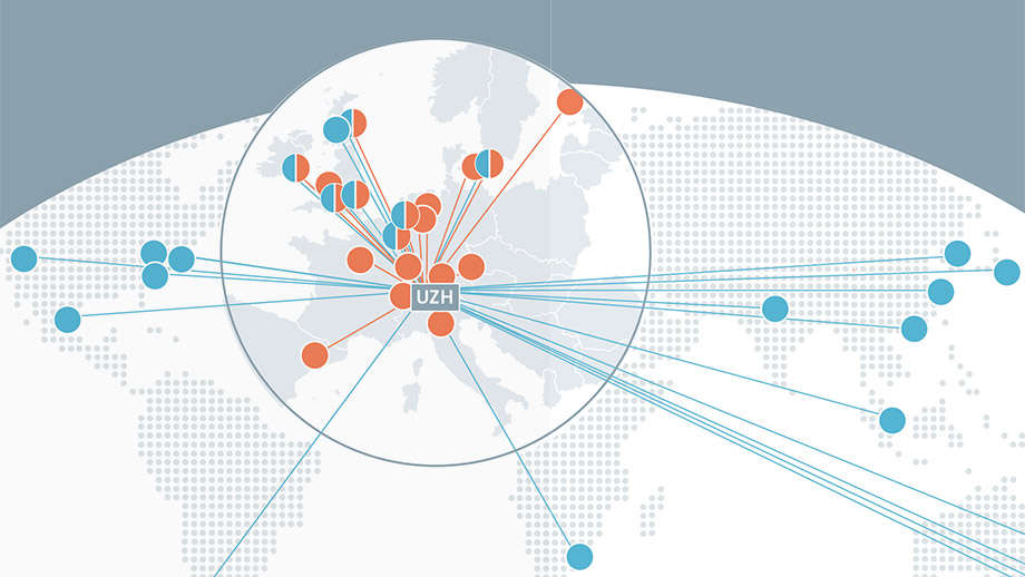 UZH&#039;s global network (graphic)